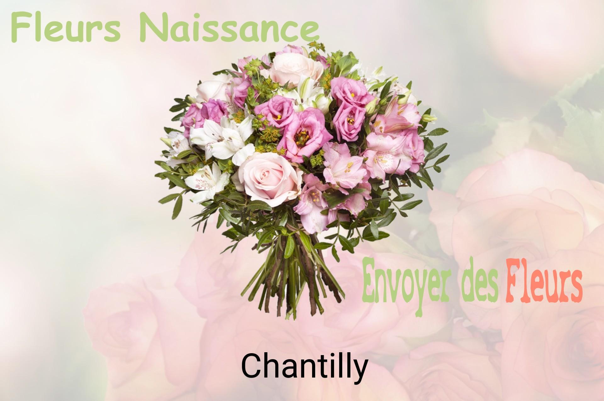 Bouquet de fleurs de naissance livré à Chantilly